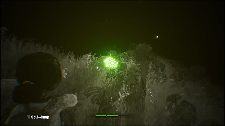 Tchia using her soul jump ability