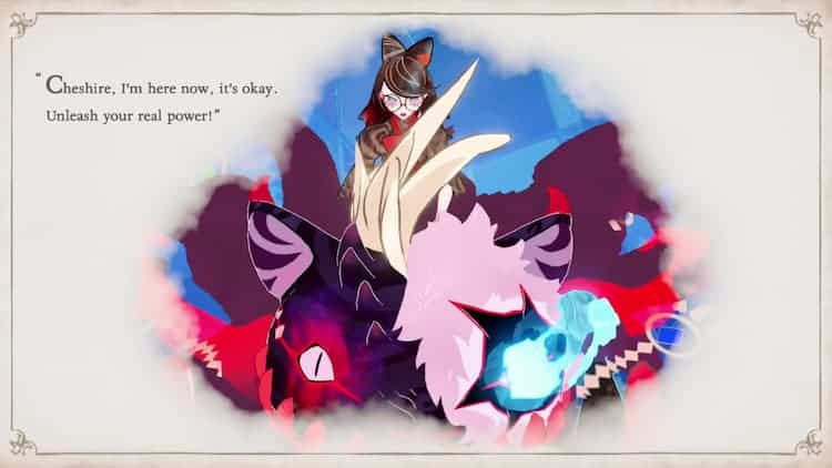 Cerza atop Cheshire encouraging him.