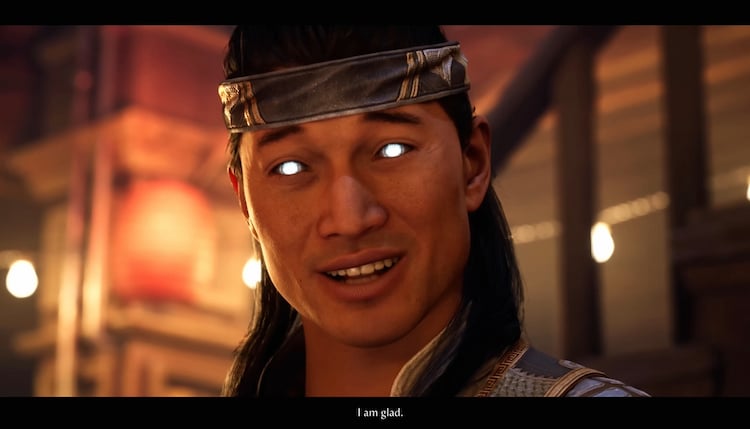 Liu Kang's big cheesy smile.