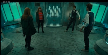 The Doctor and Donna with the Doctor and Donna